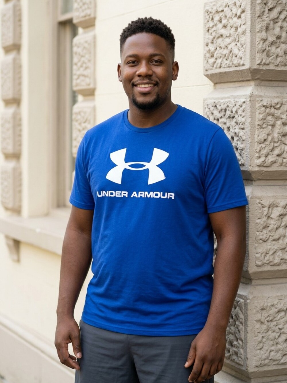 Under Armour Men's Sportstyle Logo Short Sleeve T Shirt Royal Blue Active Top